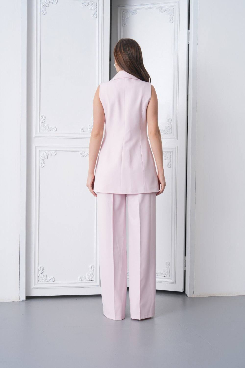 Wholesale Womens Powder Plus Size Two-Piece Suit