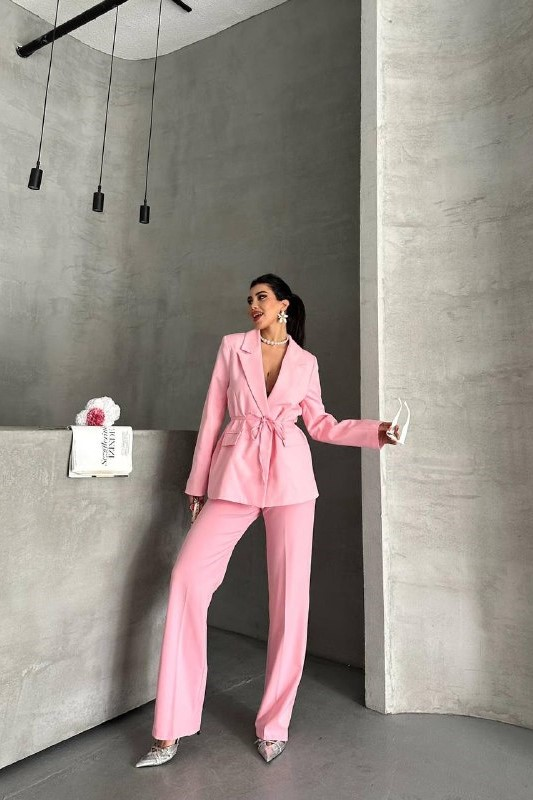 Wholesale Women's Powder Two-Piece Suit  0044-2127