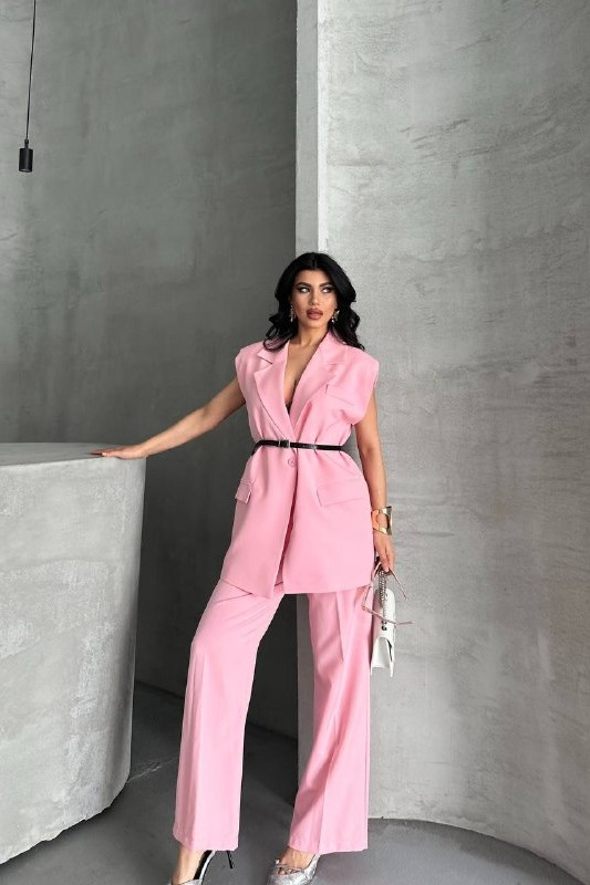 Wholesale Women's Powder Two-Piece Suit  0044-2128 