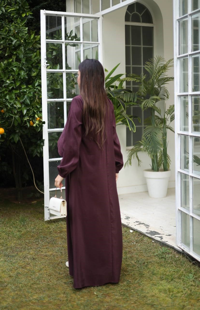 Wholesale Womens Purple Maxi Hijab Dress
