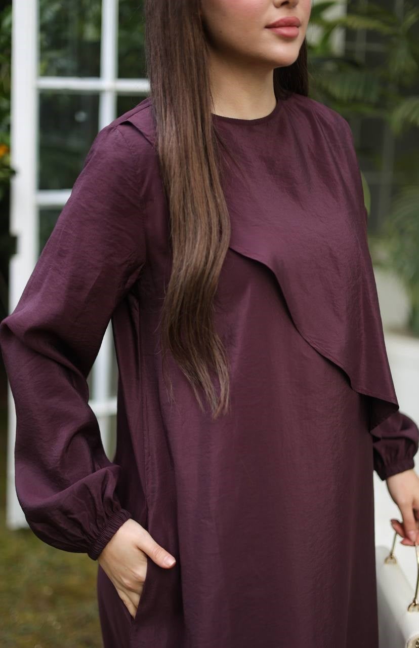 Wholesale Womens Purple Maxi Hijab Dress