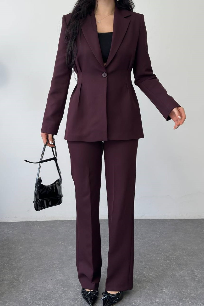 Wholesale Women's Purple Two-Piece Suit  0044-3113