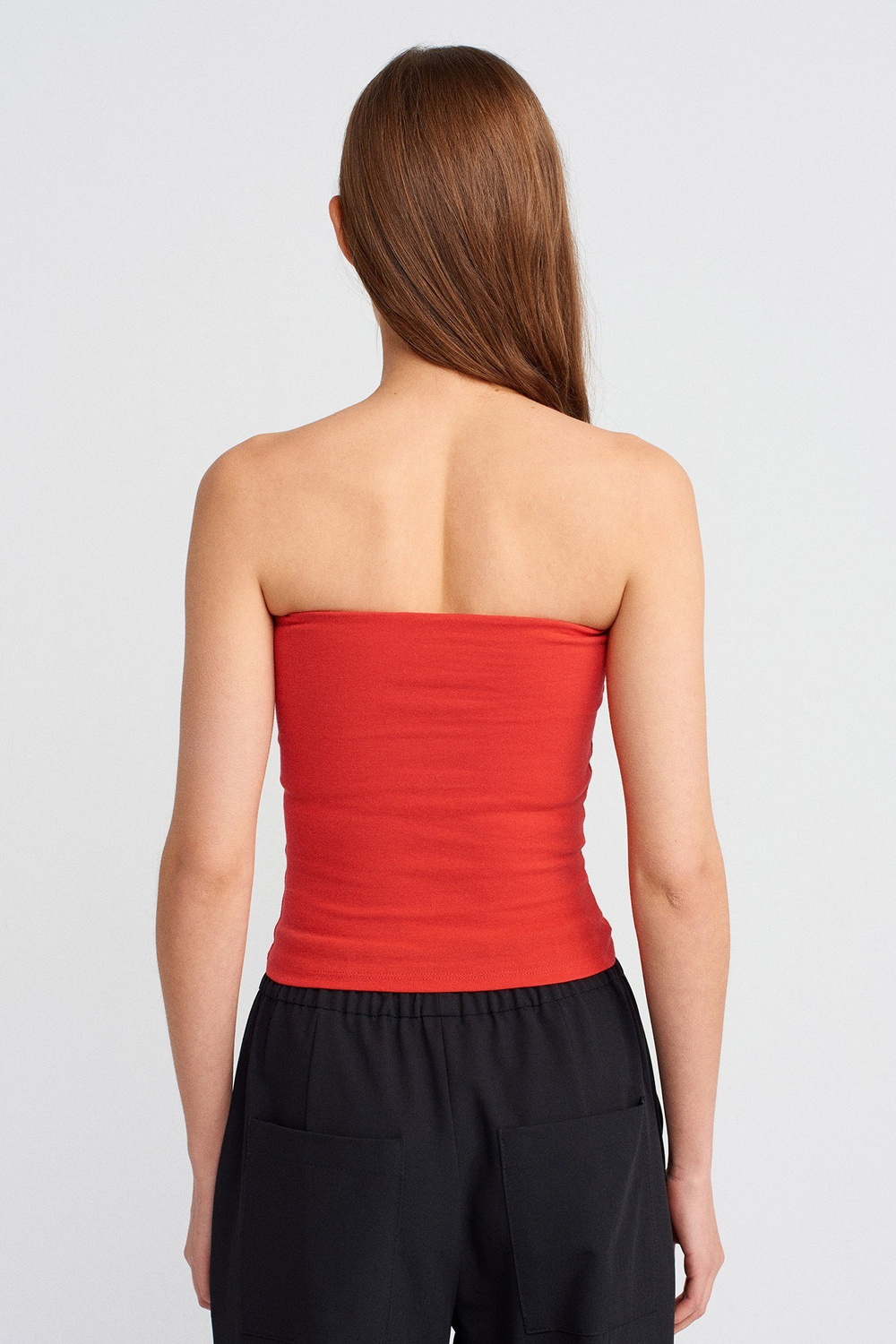 Wholesale Womens Red Bandeau Top