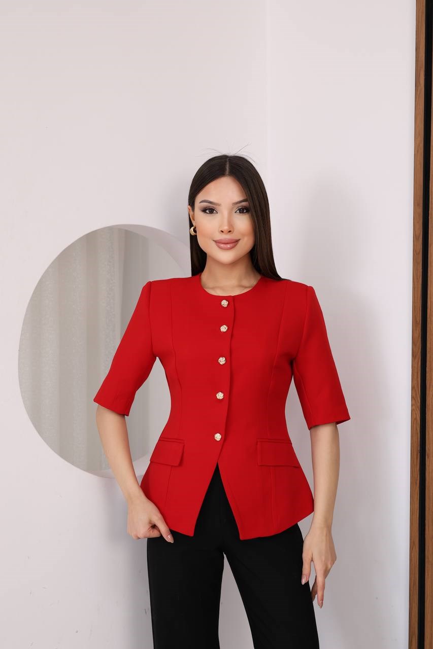 Wholesale Women's Red Blazer 0017-2004