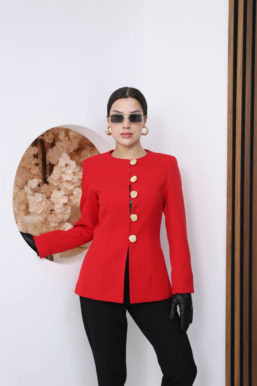 Wholesale Women's Red Blazer 0017-1337
