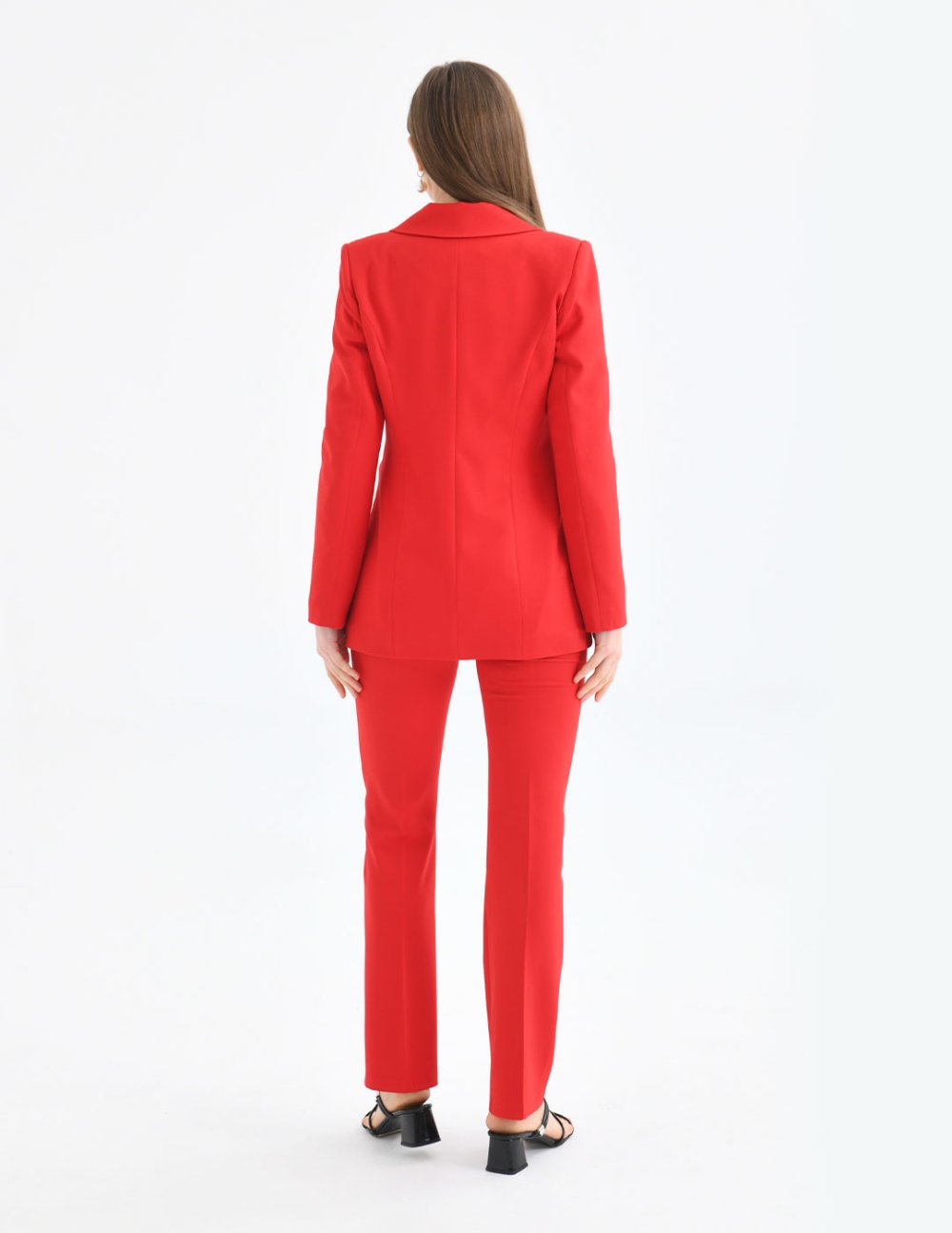 Wholesale Womens Red Plus Size Two-Piece Suit 