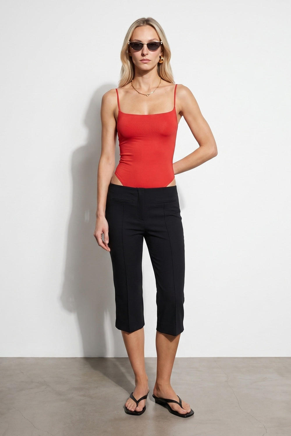 Wholesale Womens Red Strappy Bodysuit