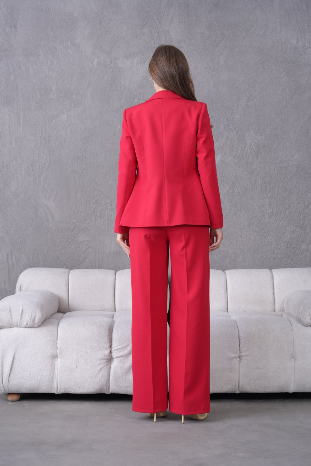 Wholesale Womens Red Two-Piece Suit 
