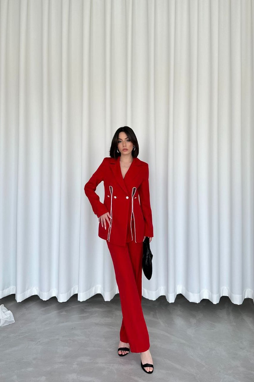 Wholesale Women's Red Two-Piece Suit  0043-2006