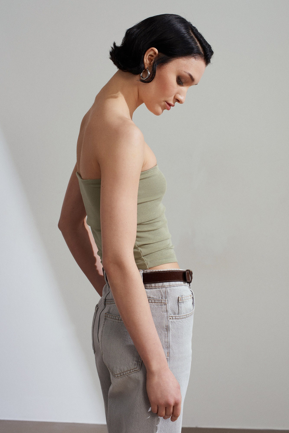 Wholesale Womens Sage Bandeau Top