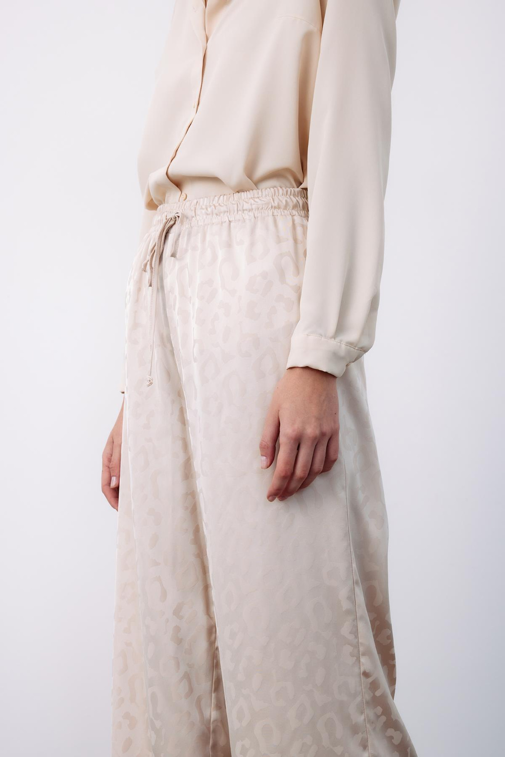 Wholesale Womens Stone Patterned Trousers with Elastic Waist