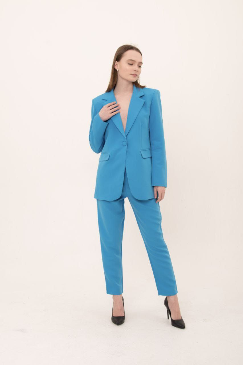 Wholesale Women's Turquoise Two-Piece Suit  0043-22-71