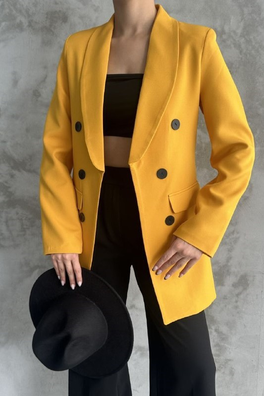 Wholesale Women's Yellow Blazer 0044-2064