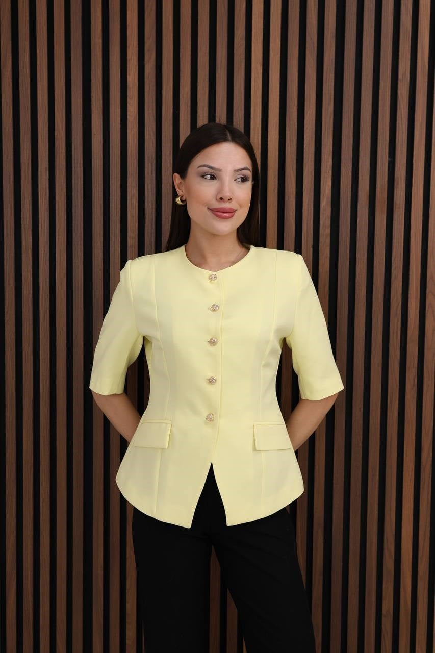 Wholesale Women's Yellow Blazer 0017-2004