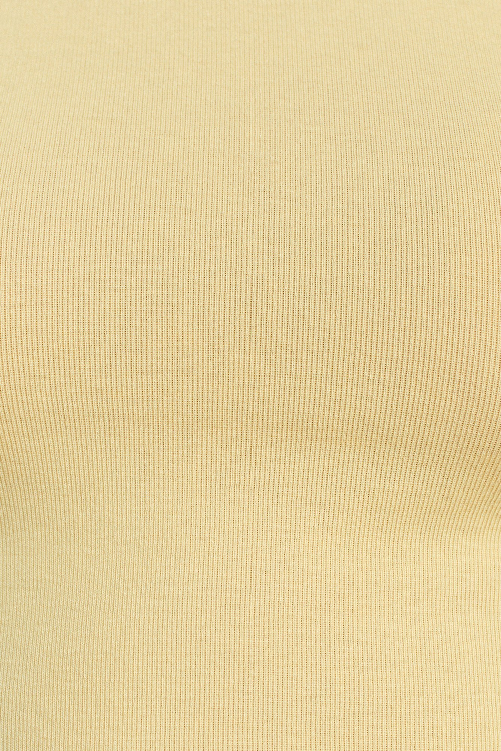 Wholesale Womens Yellow Modal-Cotton Cropped T-Shirt