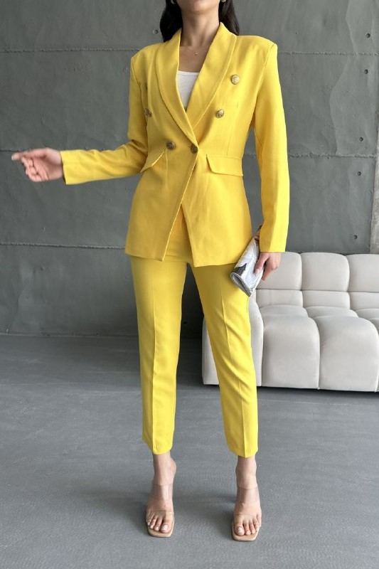 Wholesale Women's Yellow Two-Piece Suit  0044-2059 