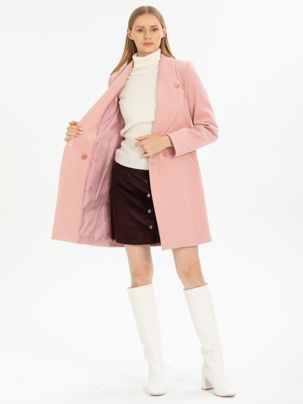 Women coat wholesale Baby Pink  color