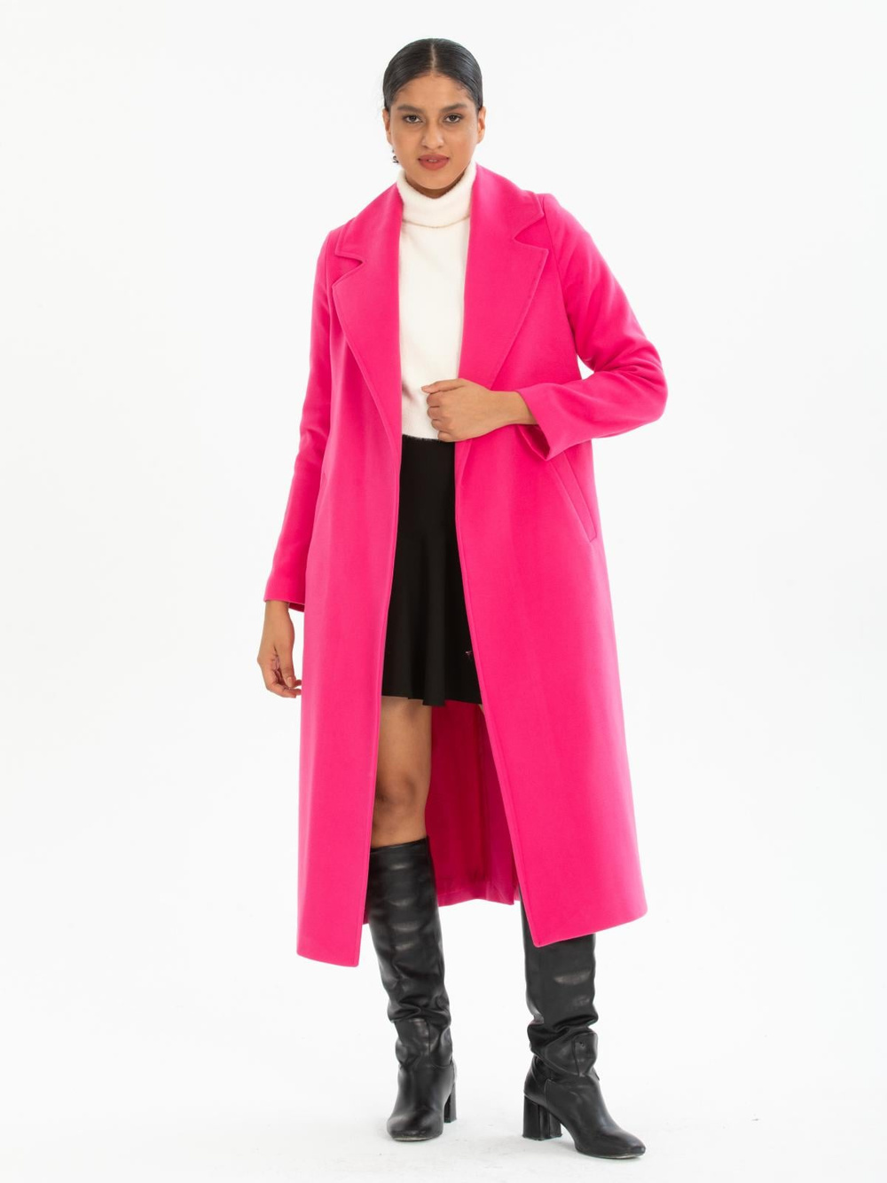 Women coat wholesale Fucshia color