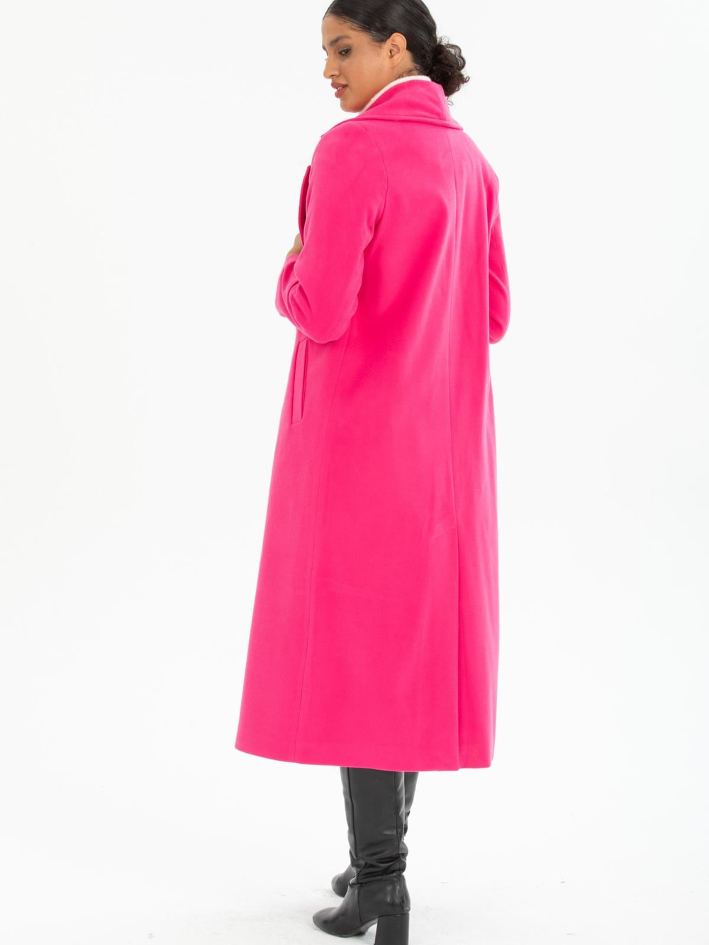 Women coat wholesale Fucshia color