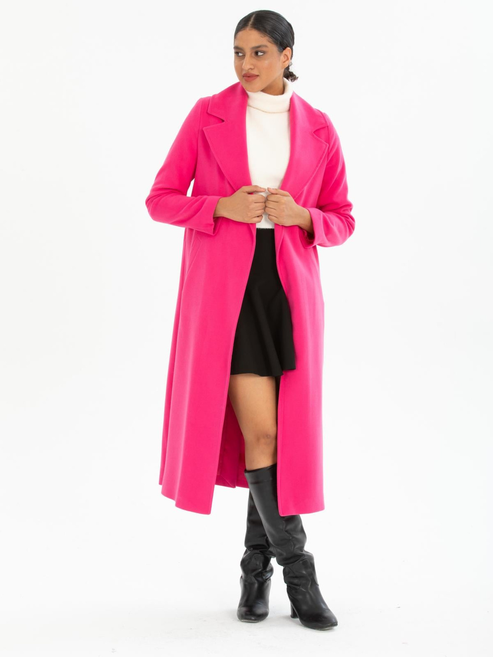 Women coat wholesale Fucshia color