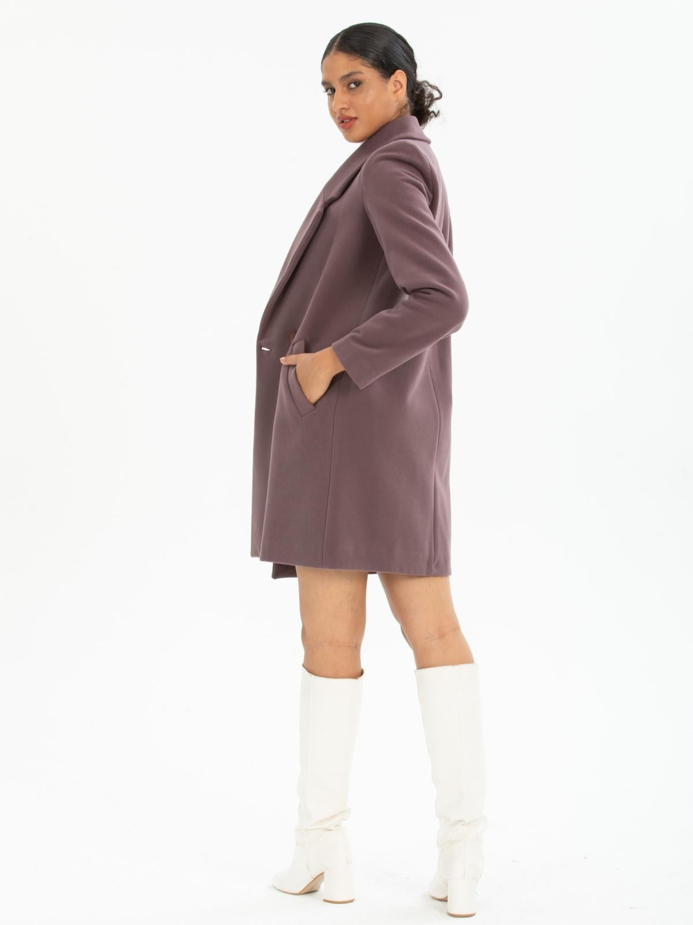 Women coat wholesale Light Plum color