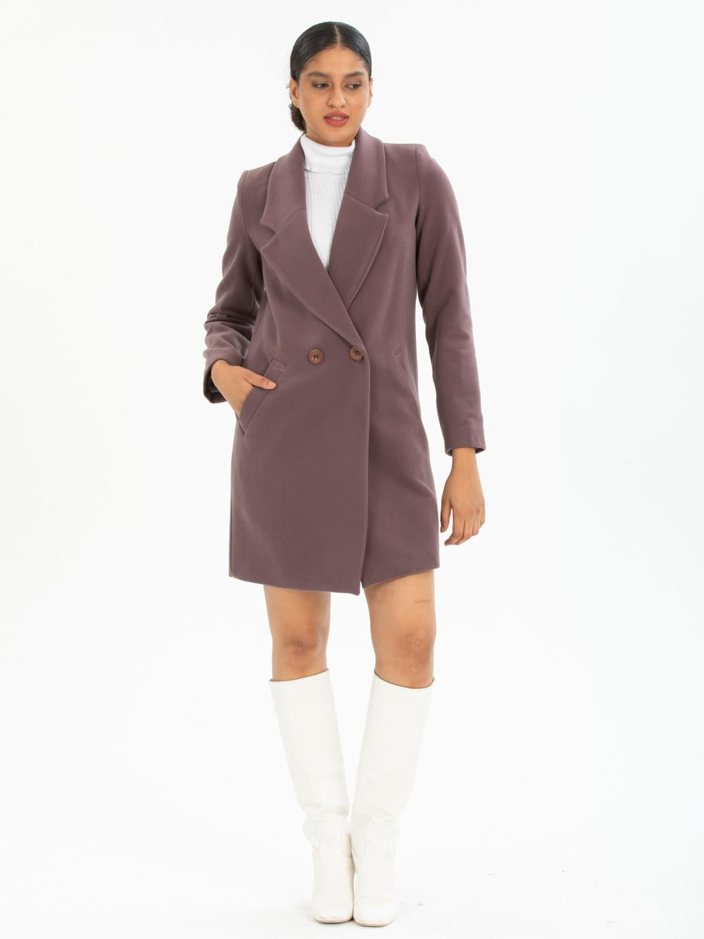 Women coat wholesale Light Plum color