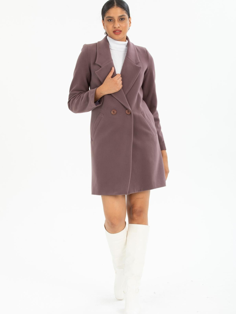 Women coat wholesale Light Plum color