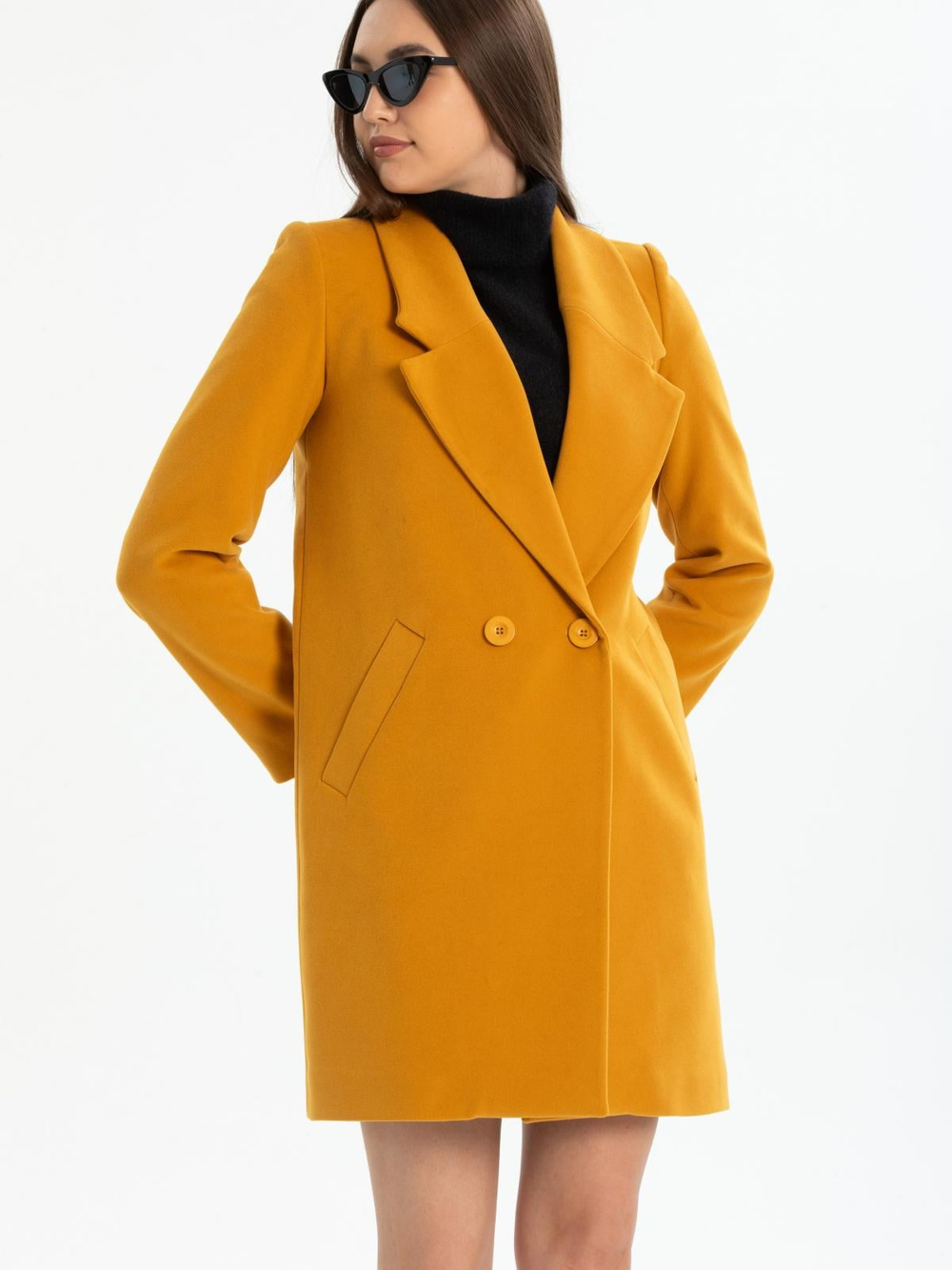 Women coat wholesale Mustard color