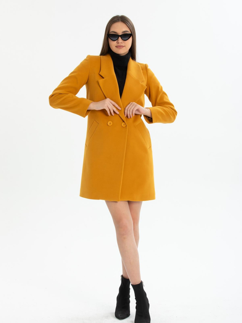 Women coat wholesale Mustard color