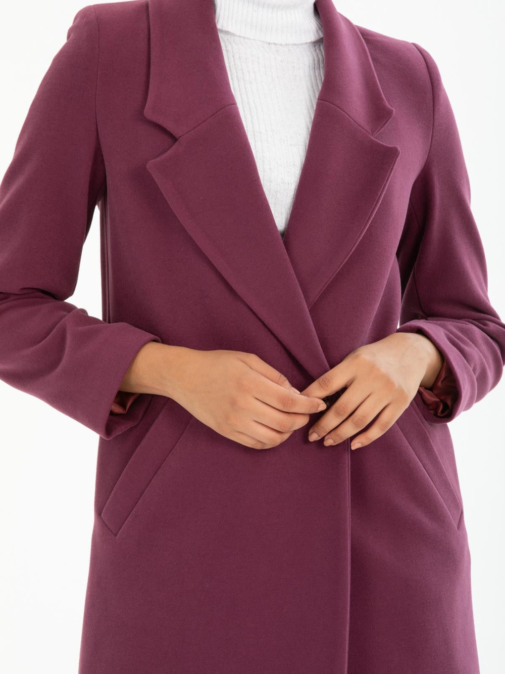 Women coat wholesale Plum color