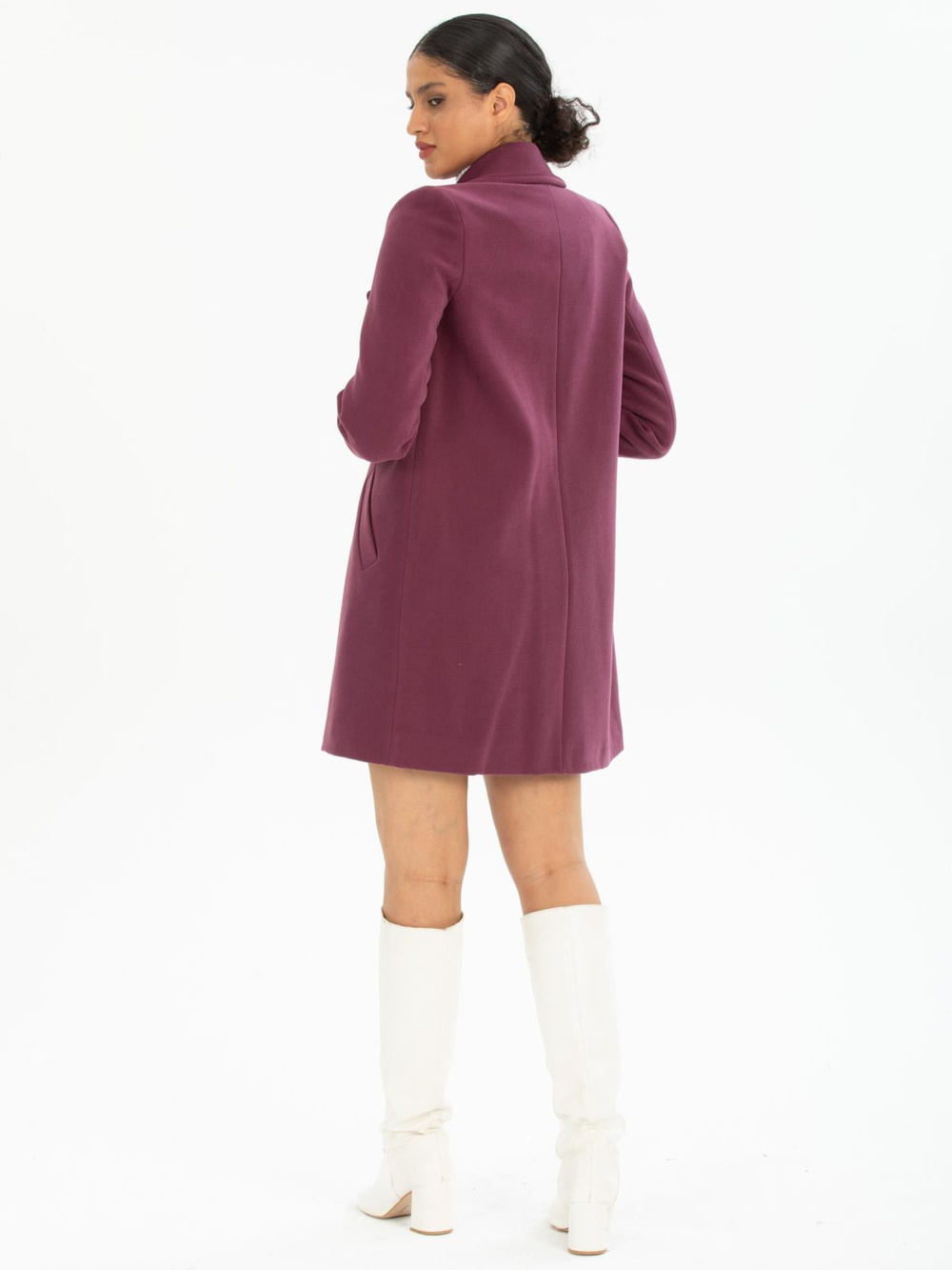 Women coat wholesale Plum color