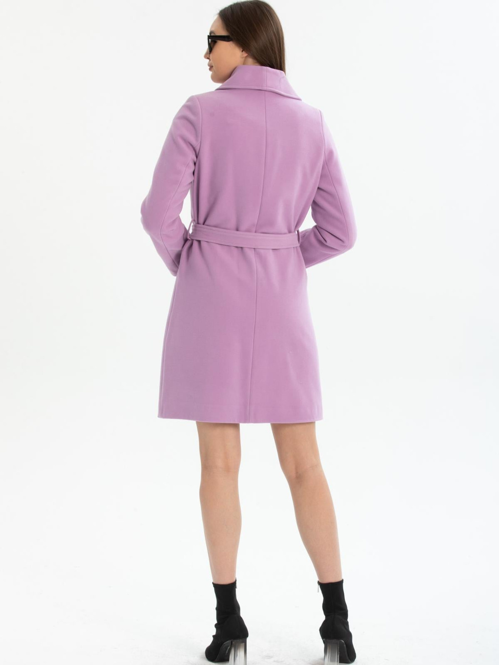 Women coat with belt wholesale Lilac color