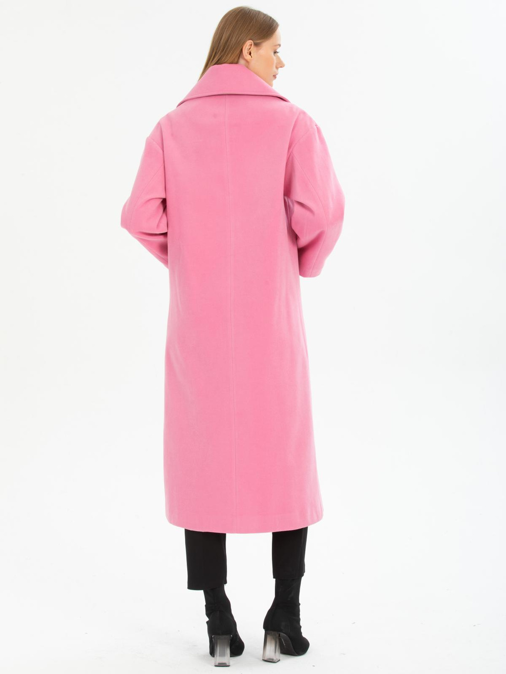 Women four-button coat wholesale Babay Pink color