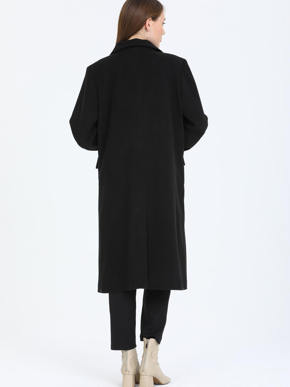 Women Six-Button Coat Wholesale Black Color