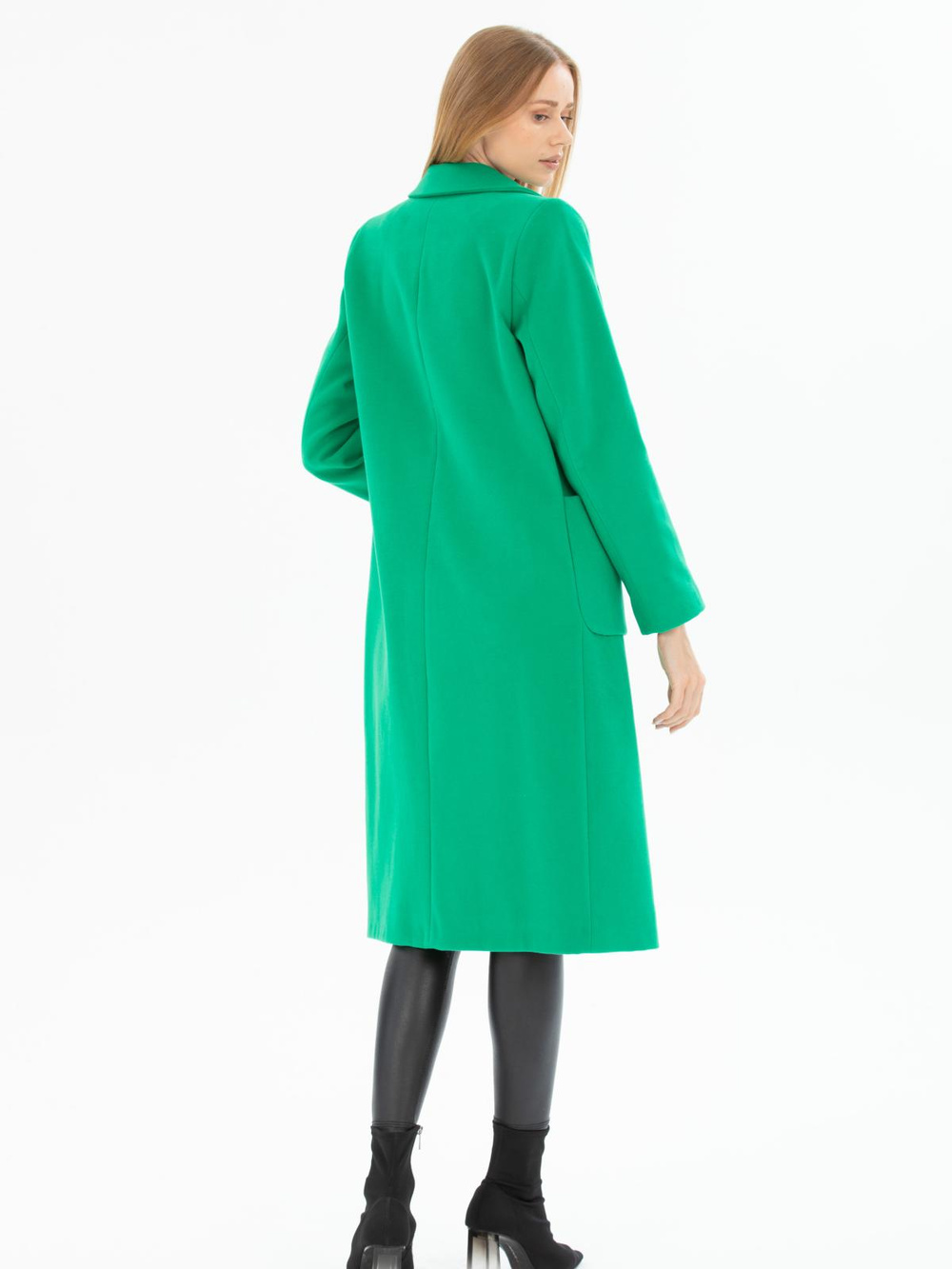 Women two-button coat wholesale Green color