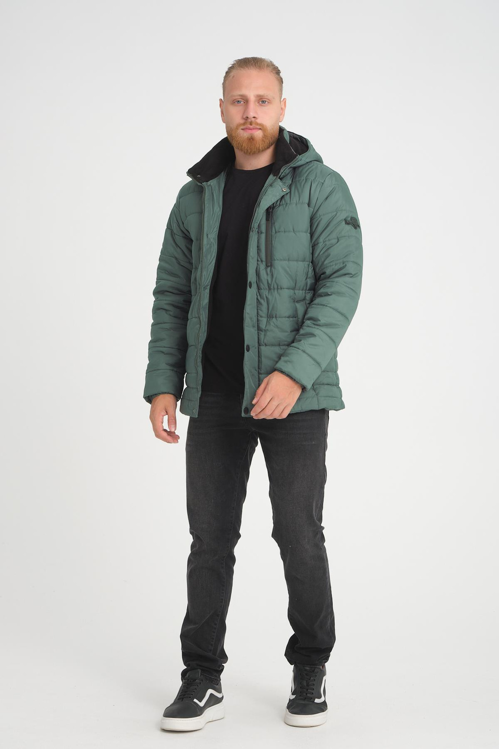 Wholesale Green Polar Lined Overcoat