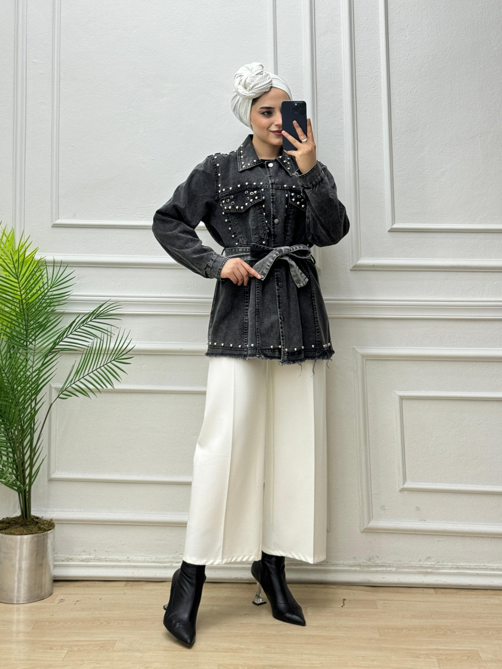 0180-Denim Ceket-Antrasit