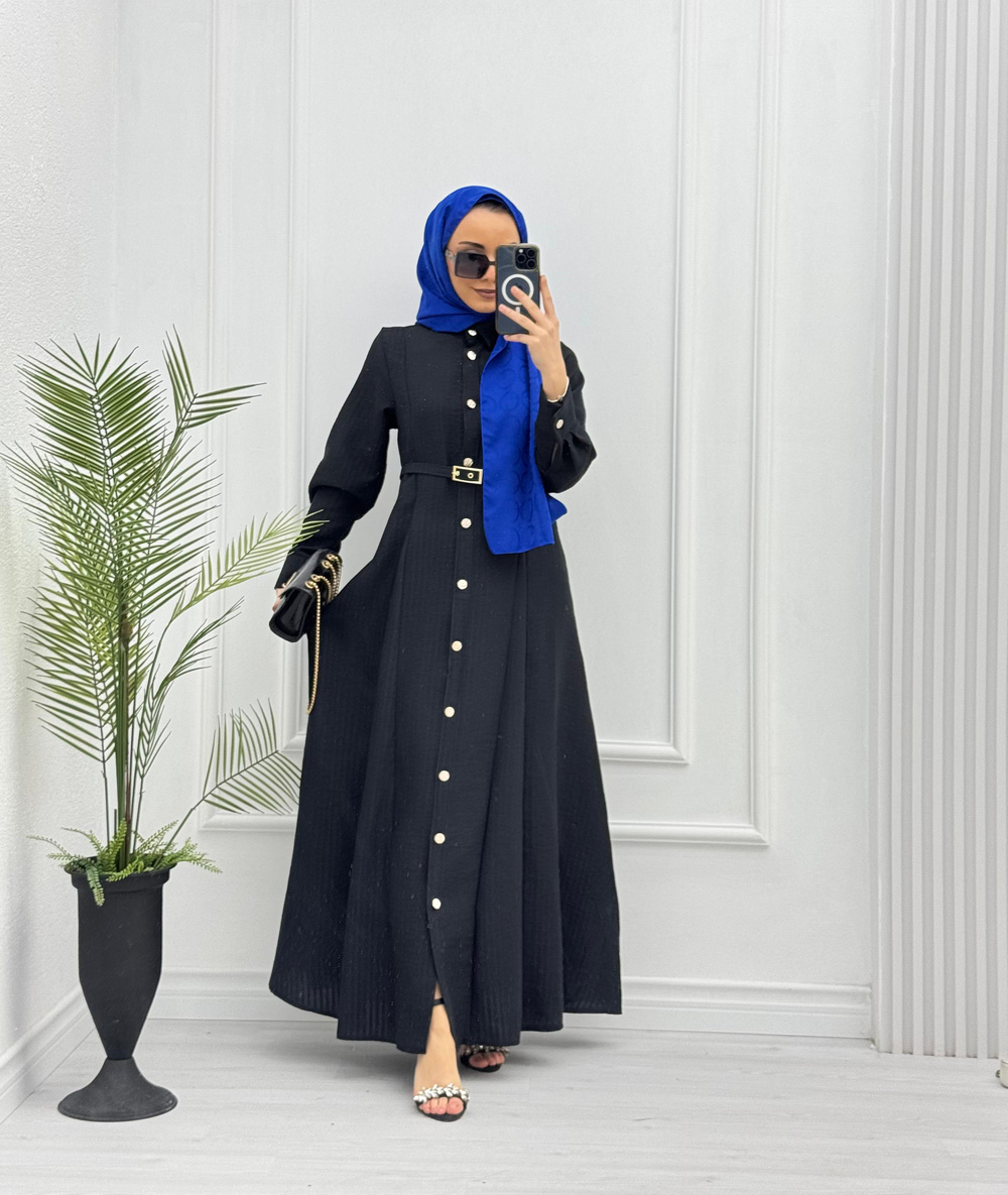 0513-Elegant Elbise-Siyah