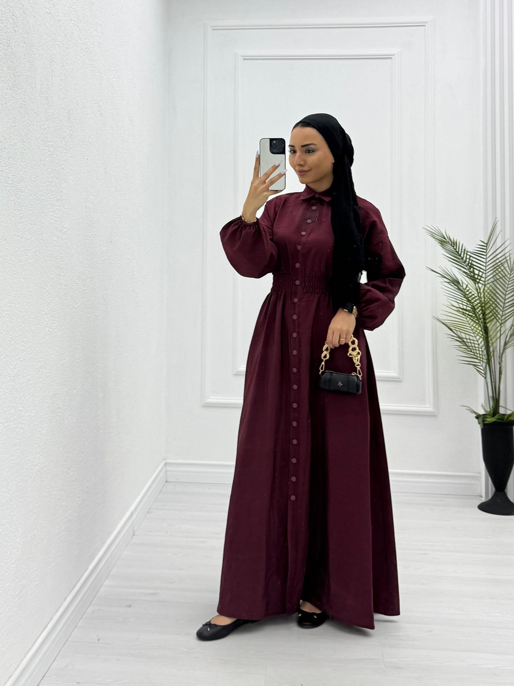 0926-Beymen Elbise-Bordo
