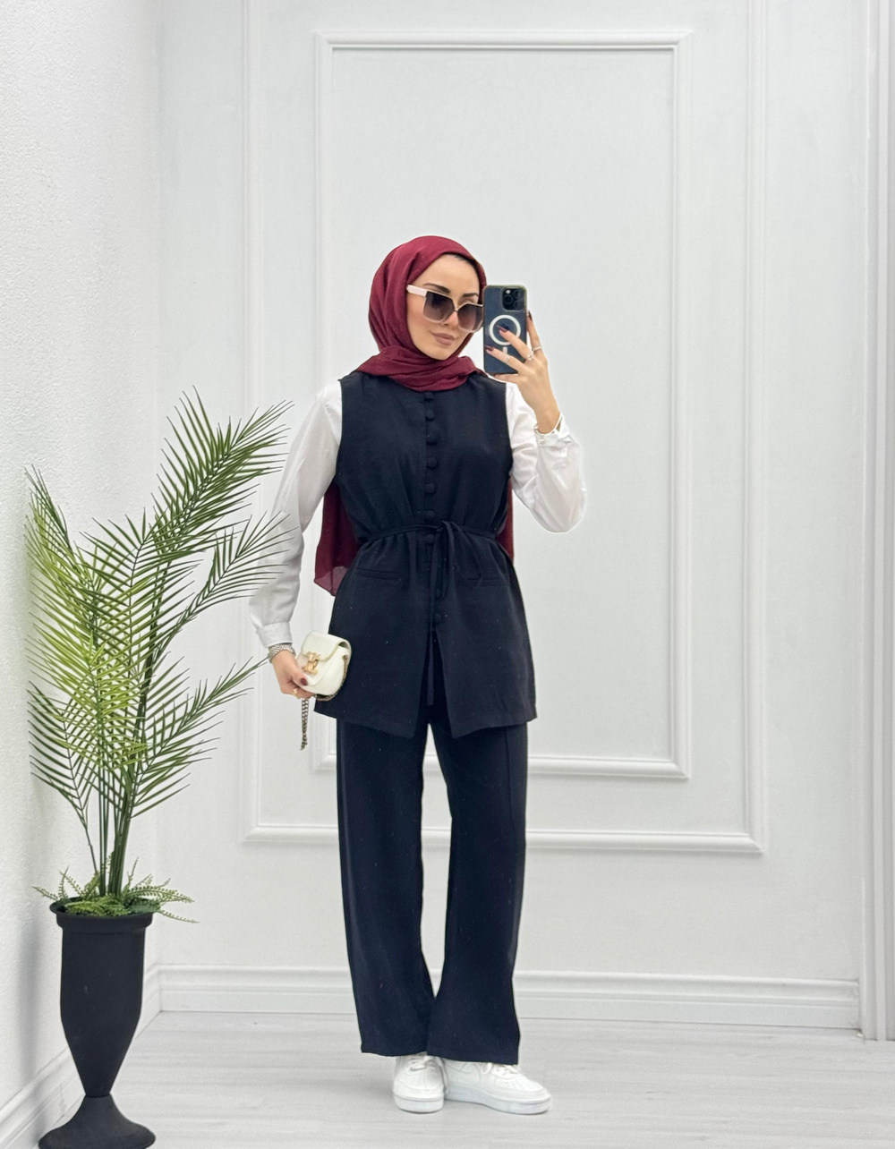 1032-Tencel Takım-Siyah