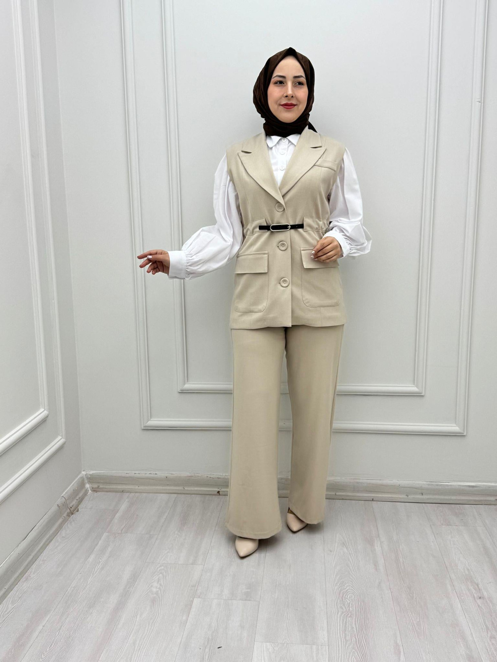 1087-Rabia İkili Takım-Krem