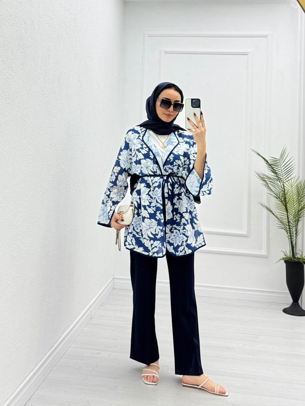 1247-Gucci Kimono-Lacivert