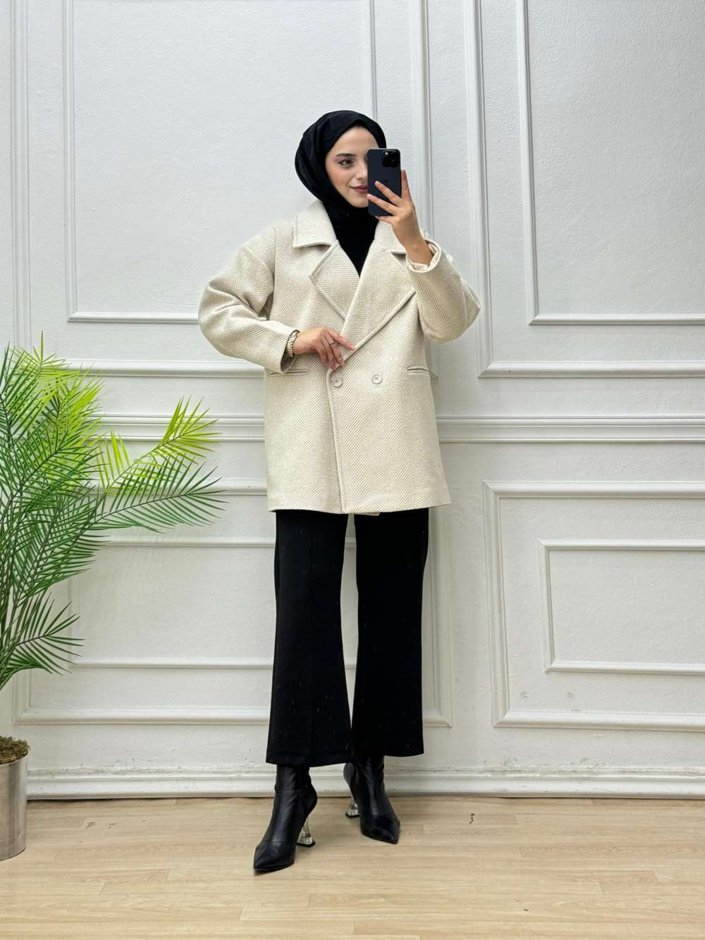 2071-Kaşe Kaban-Ekru