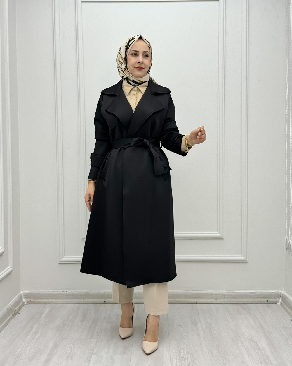 2073-Trençkot-Siyah