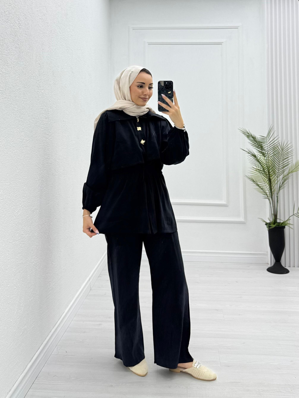 2433-Farah Takım-Siyah