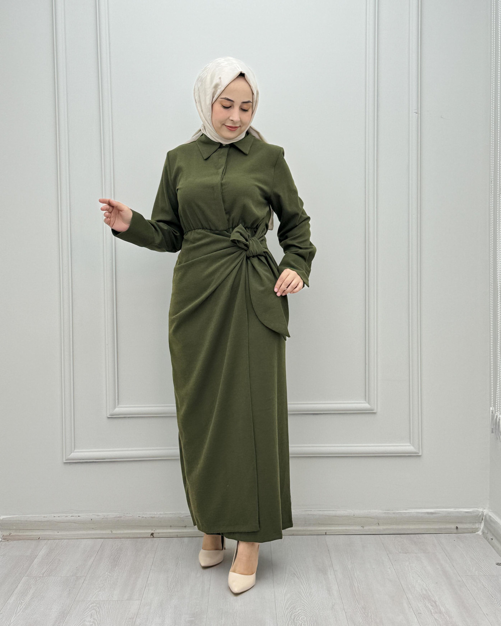 3226-Esin Elbise-Yeşil