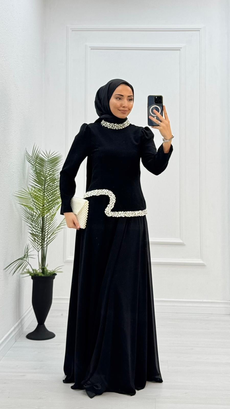 3385-Hülya Abiye-Siyah