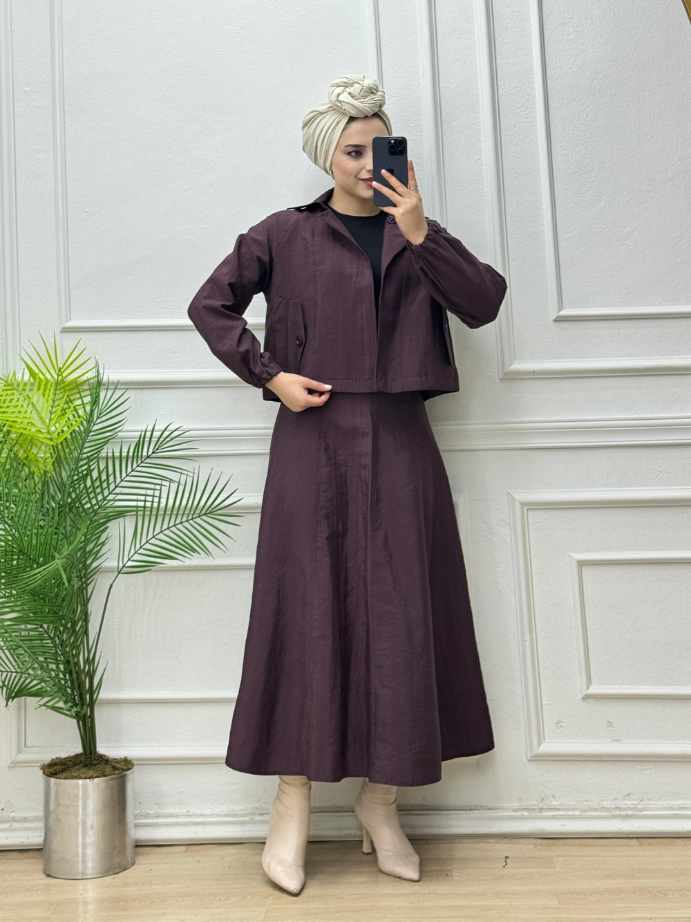 4077-Jale Takım-Bordo
