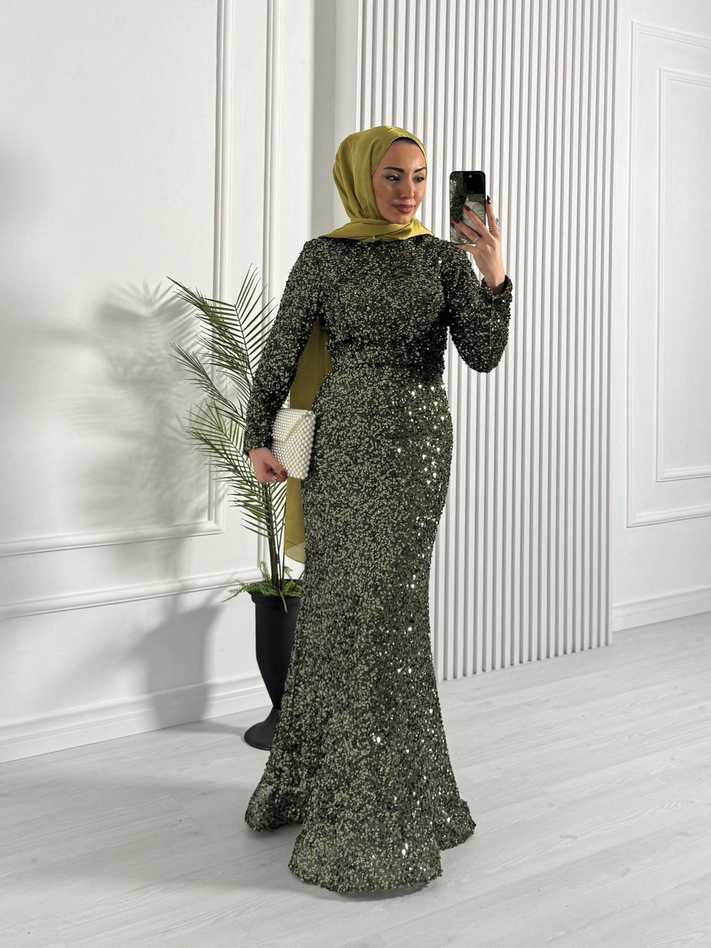 4987-Shine Abiye-Yeşil