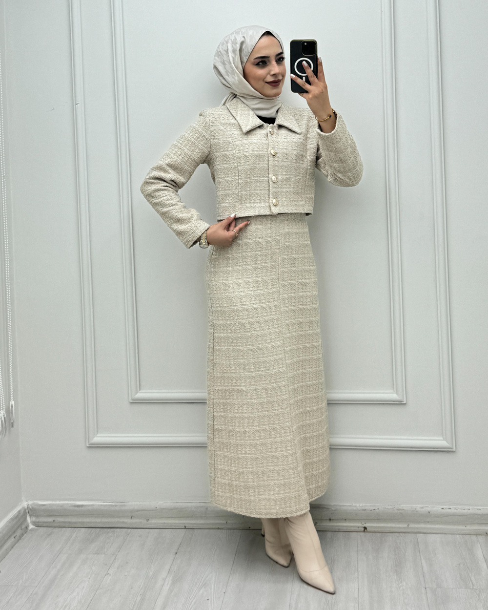 5136-Etek Takım-Krem